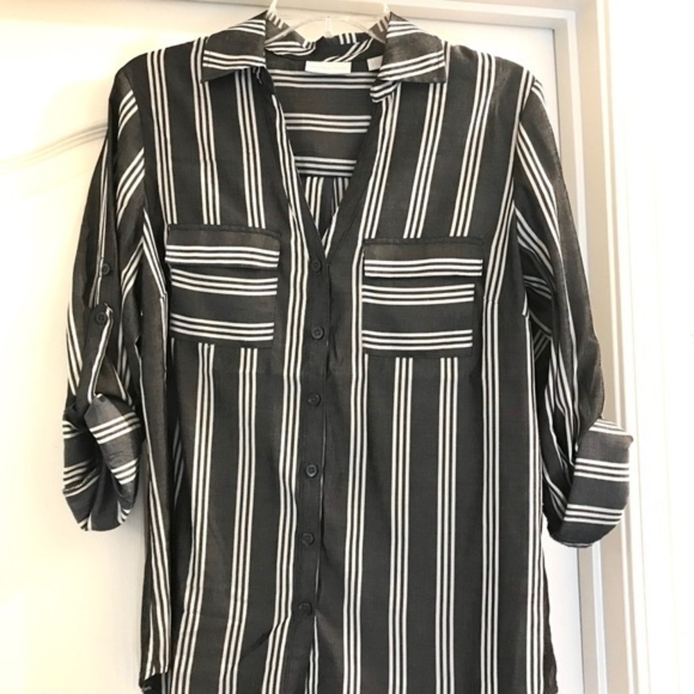 New York & Company Striped Ladies Blouse - Picture 10 of 10
